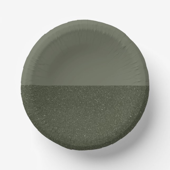 Split-Finish Moss Green Party Plate – Customisable (Front)