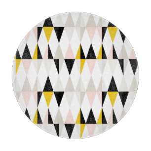 Split Geometric Triangle Pattern Cutting Board