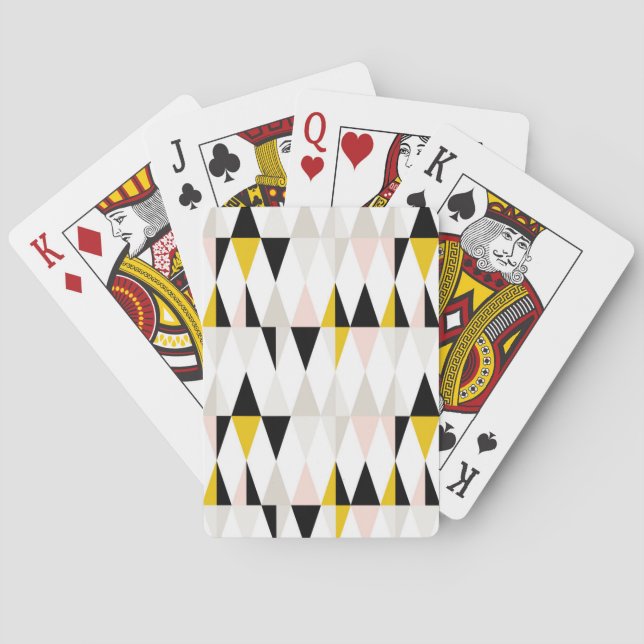 Split Geometric Triangle Pattern Playing Cards (Back)
