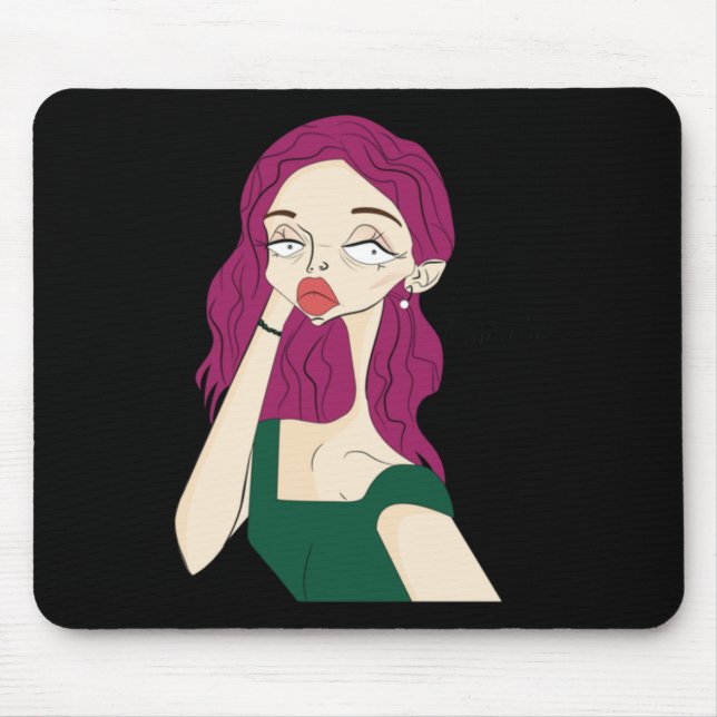 Split Girl Sticker  Mouse Pad (Front)