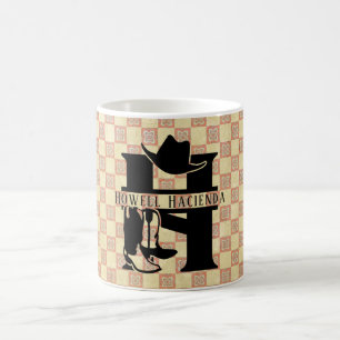 Split 'H' Cowboy Monogram Coffee Mug