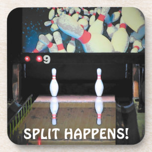 Split Happens Bowling league Coaster