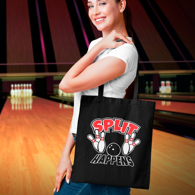 Split Happens Funny Bowling Fan Tote Bag (Creator Uploaded)