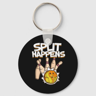 Split Happens - Funny Bowling Key Ring