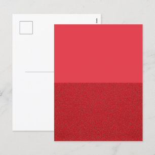 Split-Horizontal Tomato Red Postcard – Customise