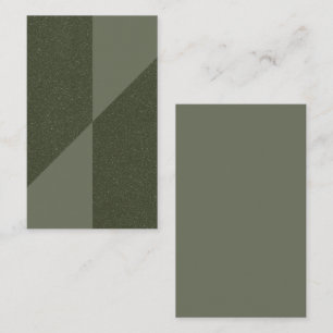Split Modern Moss Green Business Card – Customise