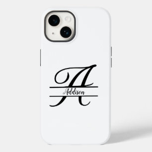 Split Monogram Letter A Black and White Case-Mate iPhone 14 Case