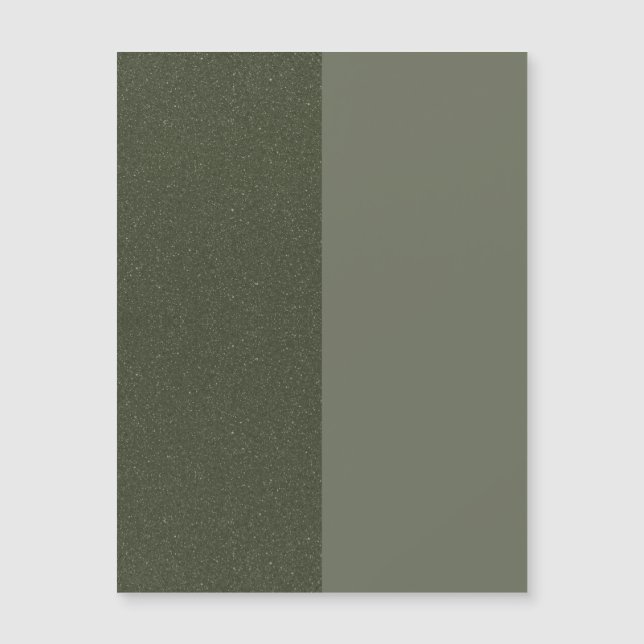 Split Moss Green Custom Magnetic Card (Front)