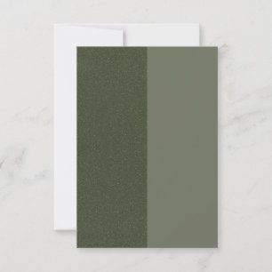 Split Moss Green Flat Note Card – Customisable