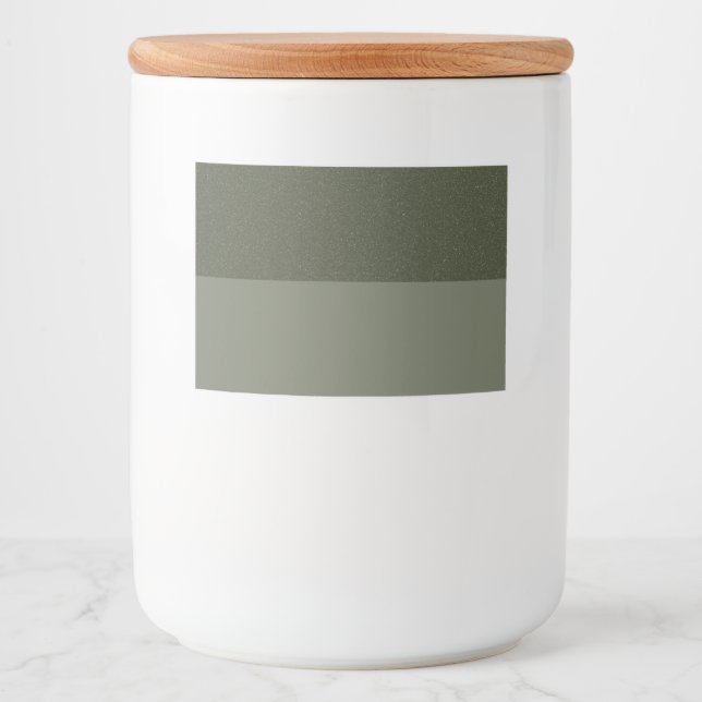 Split Moss Green Food & Beverage Labels - Custom (Front)