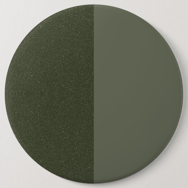 Split Moss Green Glitter Button – Customisable (Front)