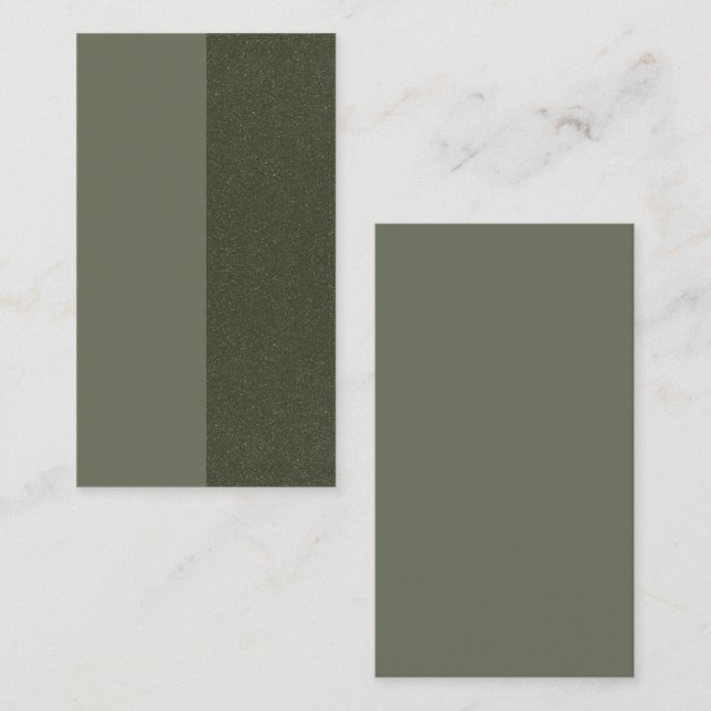 Split Moss Green Glitter Referral Card – Customise (Front/Back)