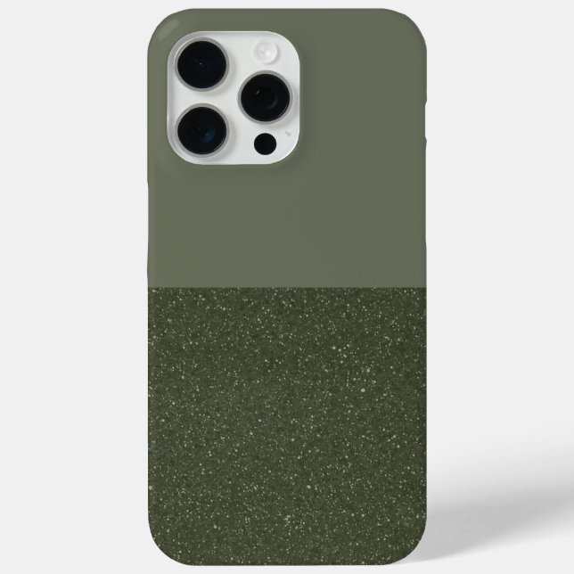 Split Moss Green iPhone 15 Pro Max Case (Custom) (Back)