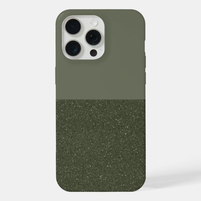 Split Moss Green iPhone 15 Pro Max Case (Custom) (Back)