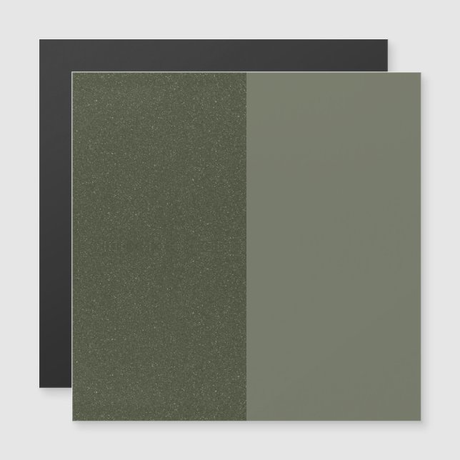 Split Moss Green Magnetic Card – Customisable (Front/Back)