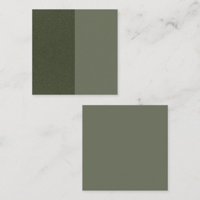 Split Moss Green Textured Custom Discount Card (Front/Back)
