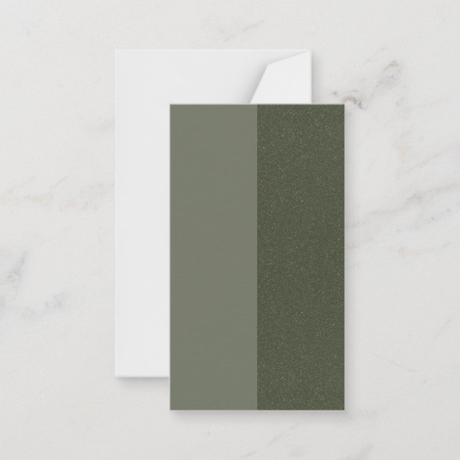 Split Moss Green Textured Flat Card – Customisable (Front)