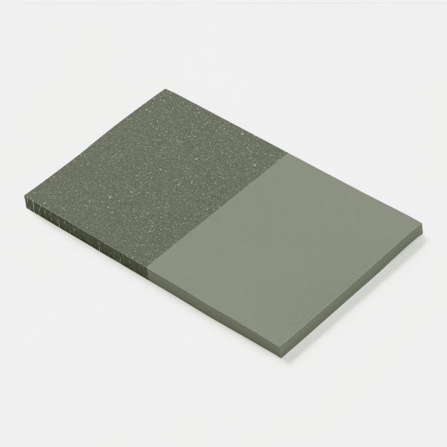 Split Moss Green Textured Sticky Post-It Notes (Angled)