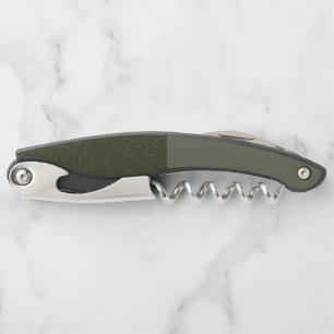 Split Moss Green Waiter’s Corkscrew – Customisable