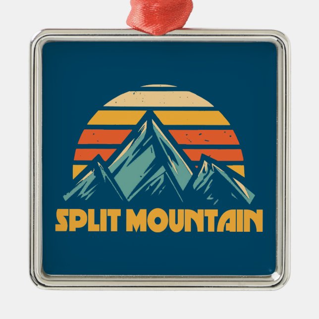 Split Mountain California Retro Turquoise Metal Tree Decoration (Front)