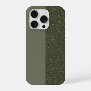 Split Noise Moss Green iPhone 15 Pro Case (Custom)