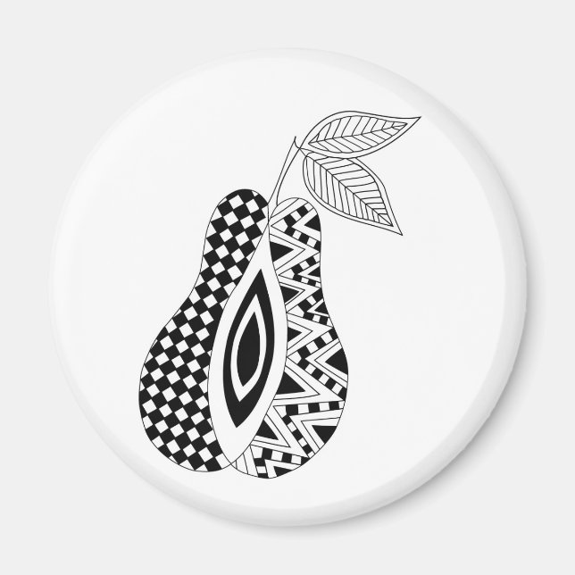 split patterned pear magnet (Front)