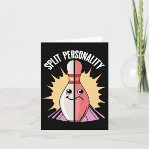 Split Personality Bowling Pin Card