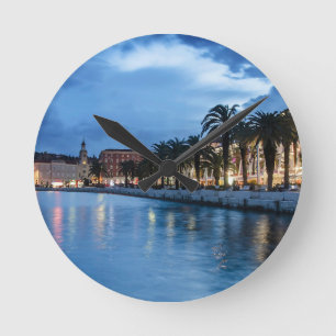 Split promenade in Croatia Round Clock
