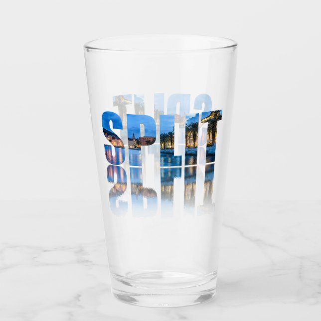 Split promenade text in Croatia Glass (Front)