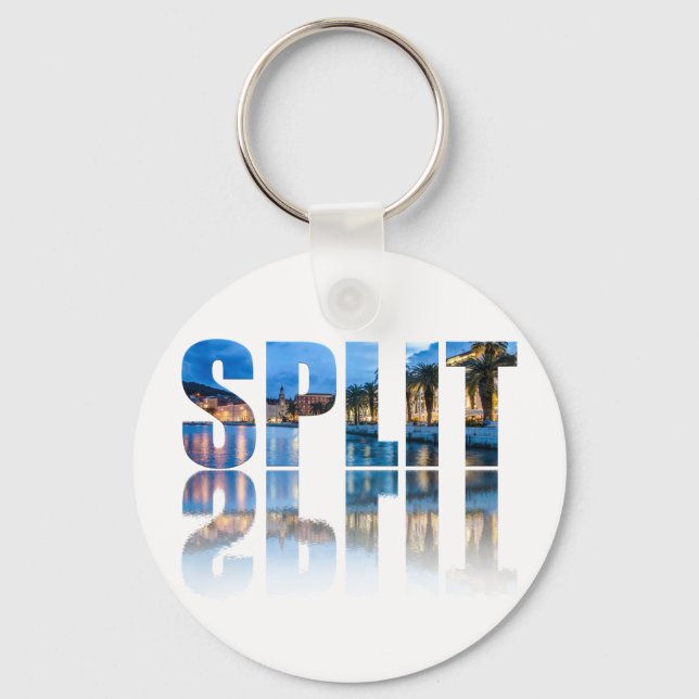 Split promenade text in Croatia Key Ring (Front)