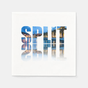 Split promenade text in Croatia Napkin