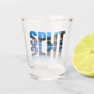 Split promenade text in Croatia Shot Glass