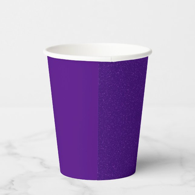 Split Purple Custom Paper Cup (Matte + Noise) (Right)