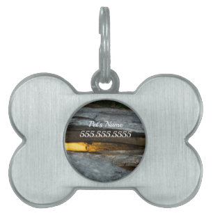 Split Rail Abstract Pet ID Tag