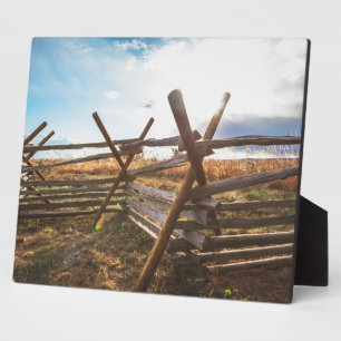 Split Rail Fence at Gettysburg Plaque