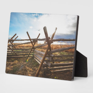 Split Rail Fence at Gettysburg Plaque