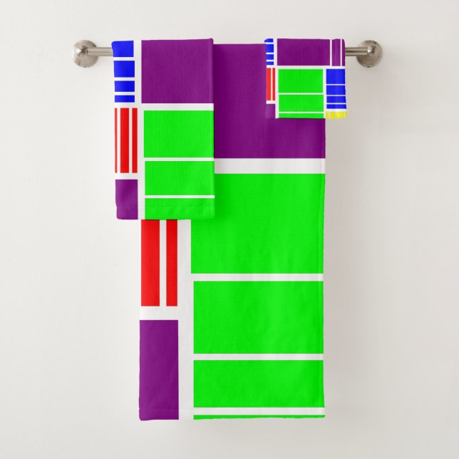 Split Rectangles Bath Towel Set (Insitu)