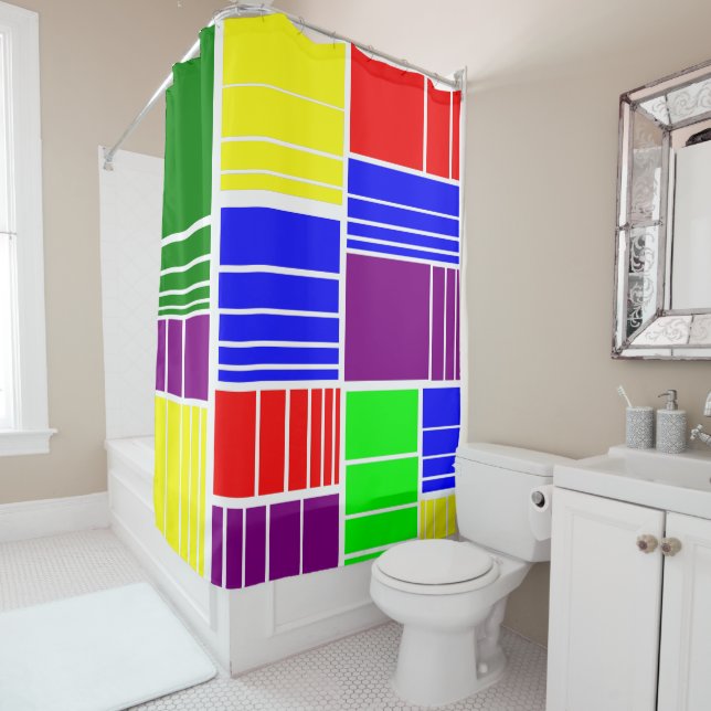 Split Rectangles  Shower Curtain (In Situ)