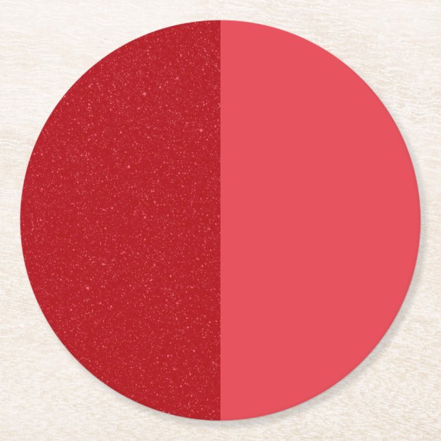Split Red Custom Coaster Set – Matte & Noise (Front)