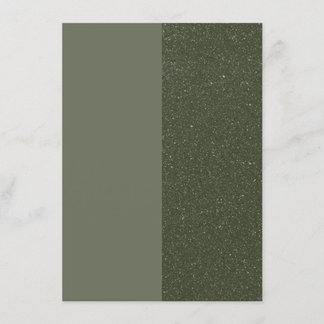 Split-Right Moss Green Flat Menu Card – Customise (Front)