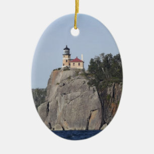 split rock light house ceramic tree decoration