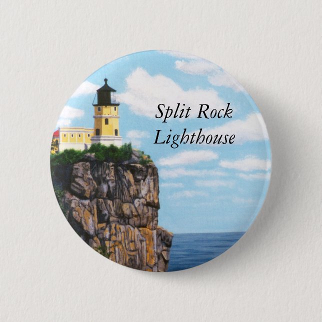 Split Rock Lighthouse 6 Cm Round Badge (Front)
