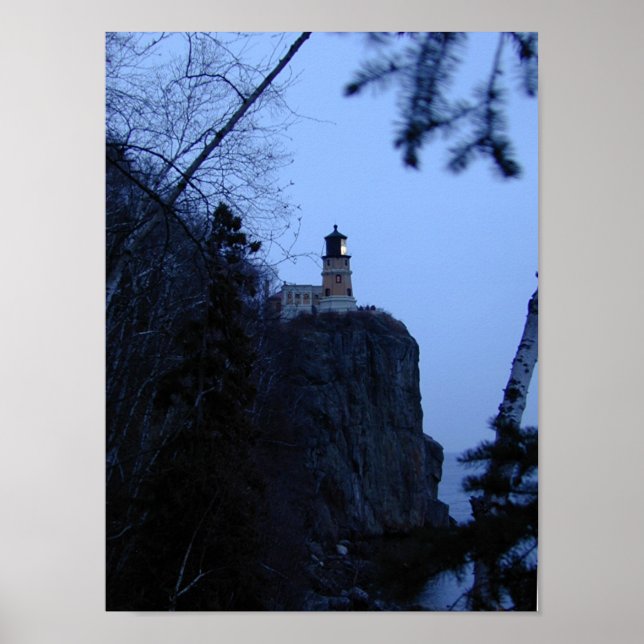 Split Rock Lighthouse at Dusk Poster (Front)