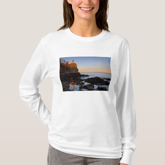 Split Rock Lighthouse at sunset near Two T-Shirt (Front)