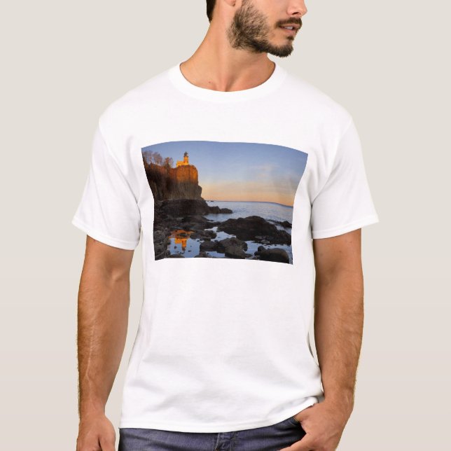 Split Rock Lighthouse at sunset near Two T-Shirt (Front)