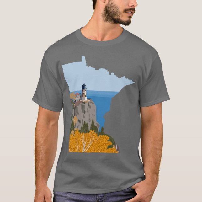 Split Rock Lighthouse Minnesota Sticker T-Shirt (Front)