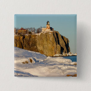 Split Rock Lighthouse State Park on Lake 15 Cm Square Badge