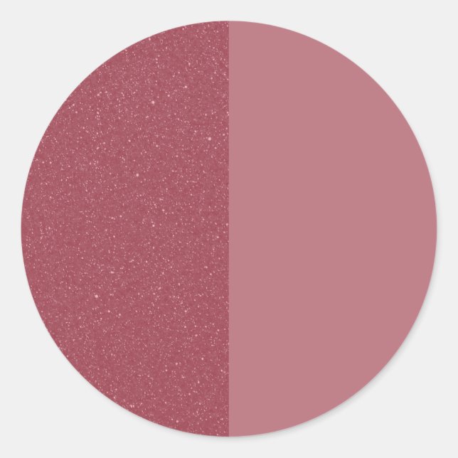 Split Rose Gold Custom Round Sticker (Front)