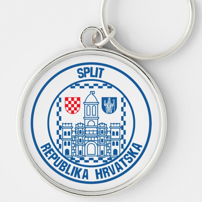 Split Round Emblem Key Ring (Front)