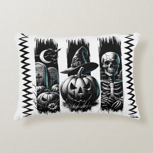 Split Shadows – A Trio of Terror Decorative Cushion (Front)